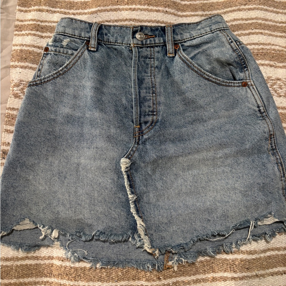Free people denim skirt